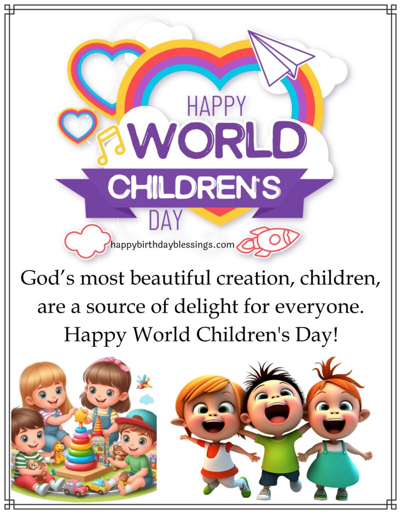 Happy World Childrens day image.