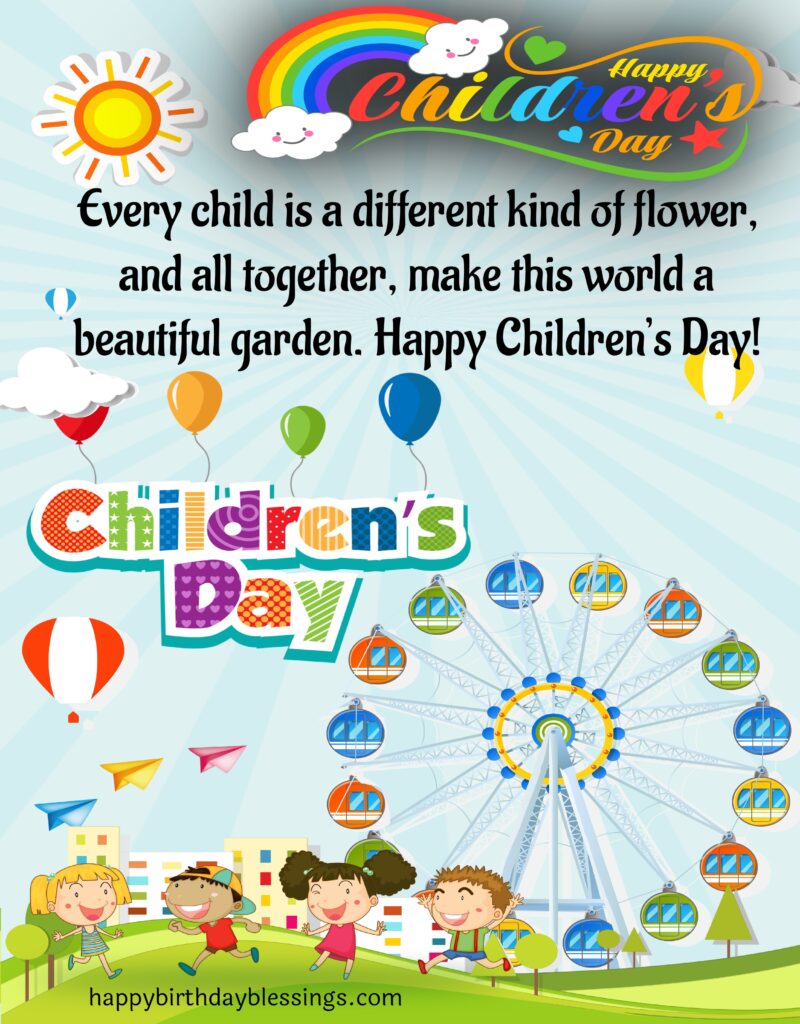 Kids celebrating childrens day.