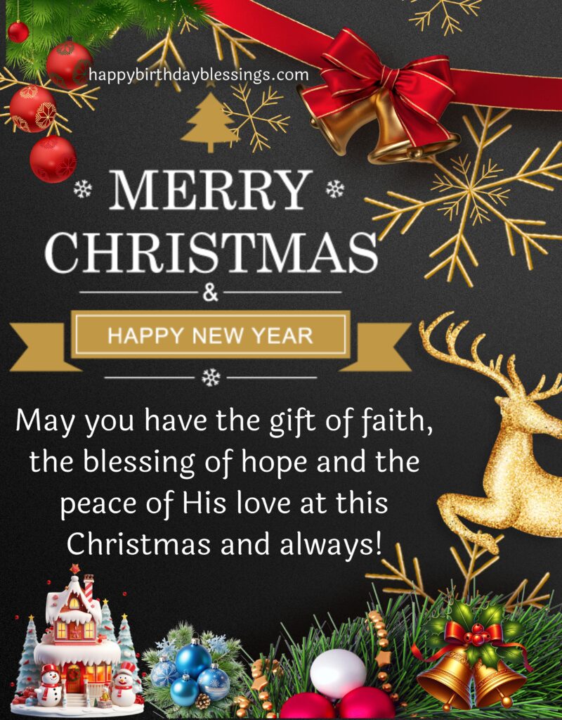 Merry Christmas and Happy New Year greetings.