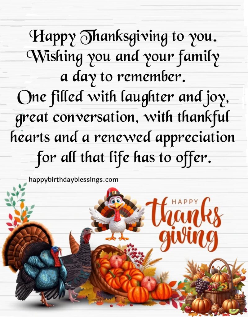 Thanksgiving image with message.