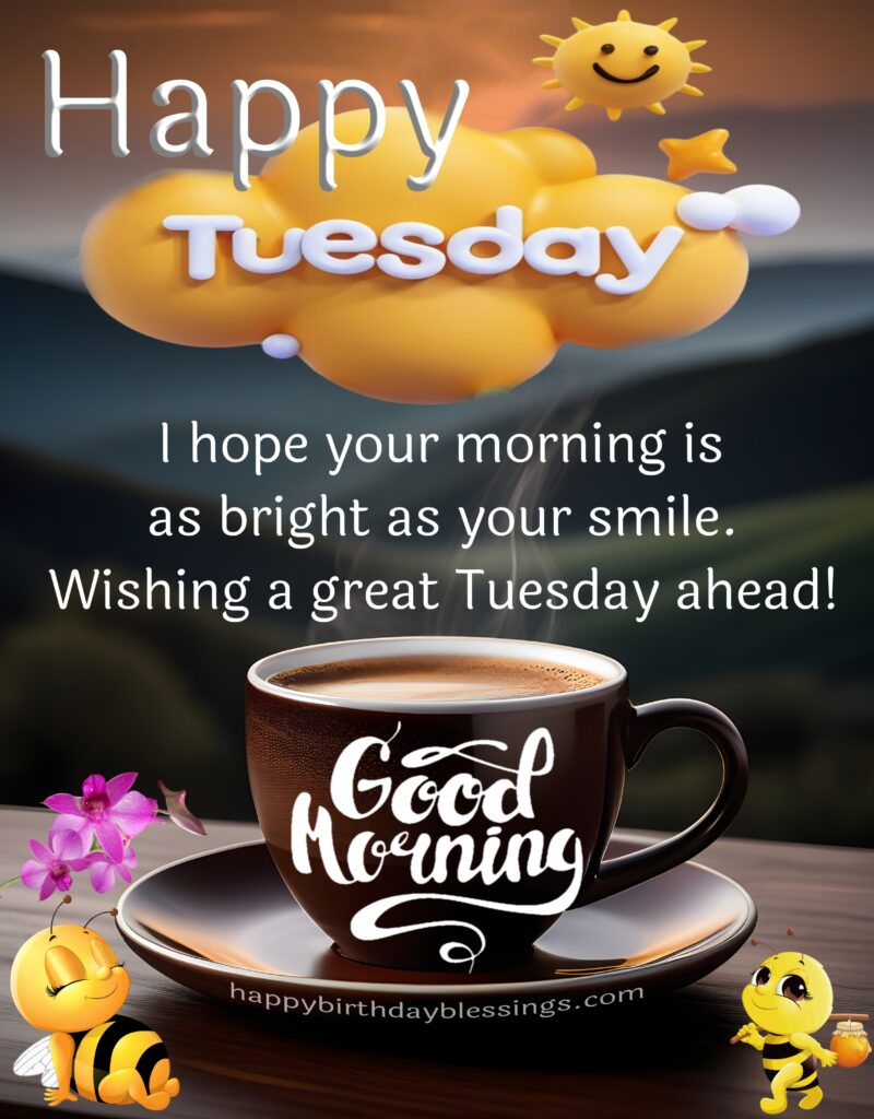 Good Morning Tuesday wishes.