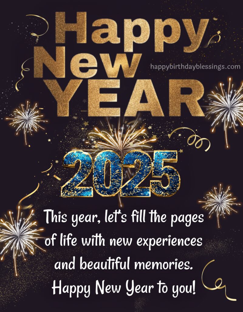 Happy New Year image with firework background.