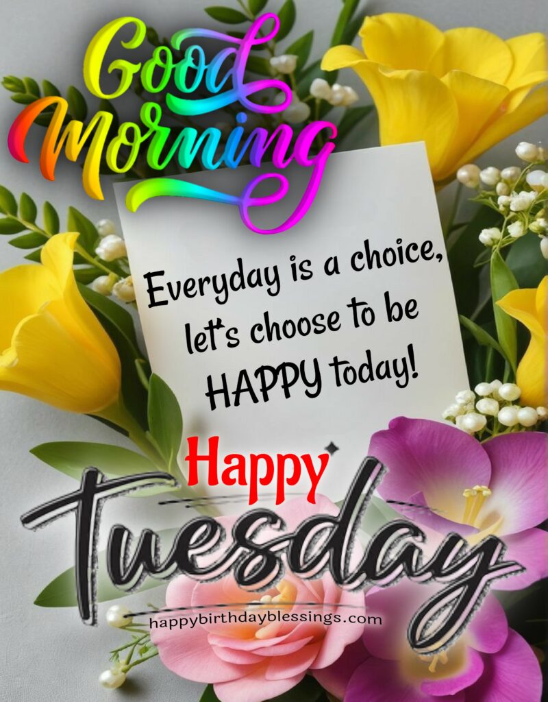 Happy Tuesday greetings card.