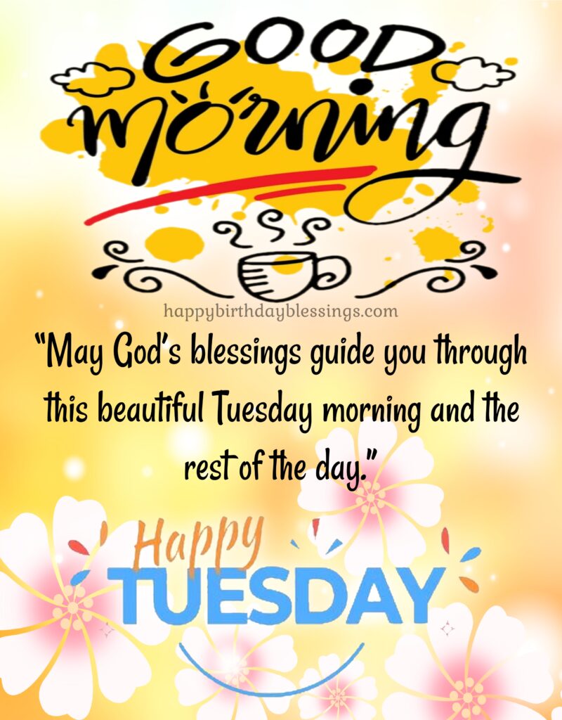 Happy Tuesday image with white flowers wallpaper.