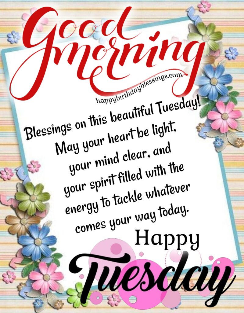 Tuesday Message with beautiful image.