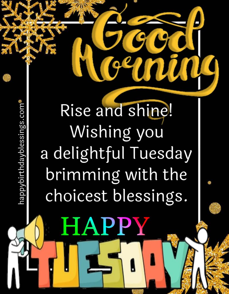 Tuesday greetings with image.
