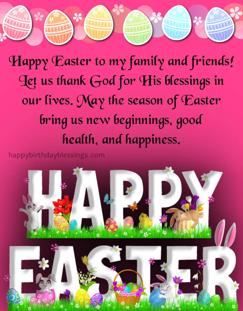 Easter quotes for family and friends with image.