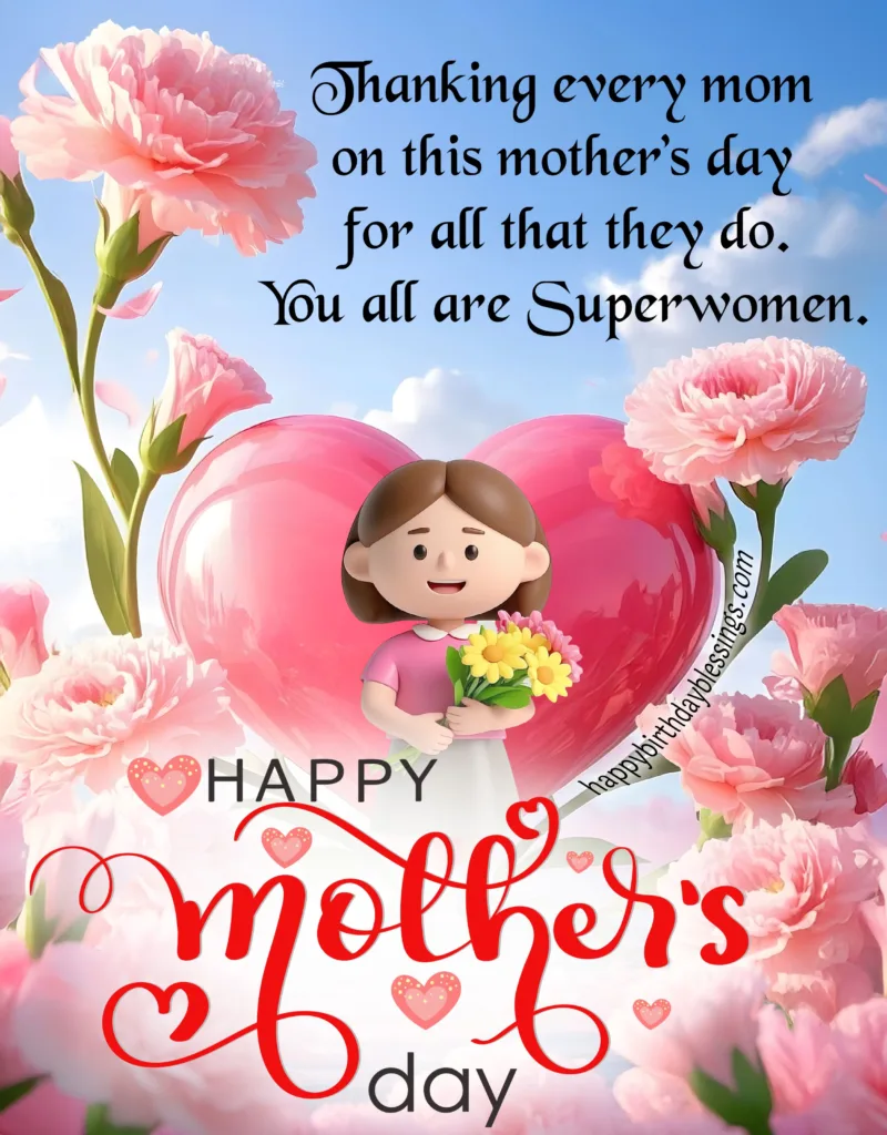 Mother's Day wishes with image.