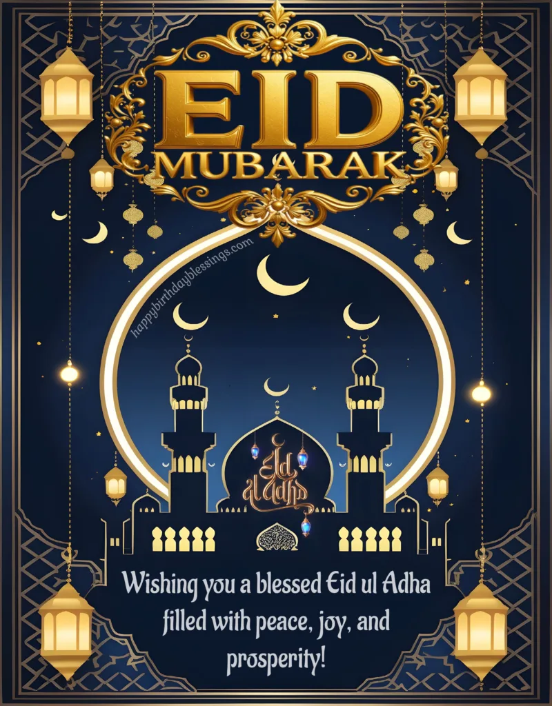 Eid Mubarak Quote on beautiful image.