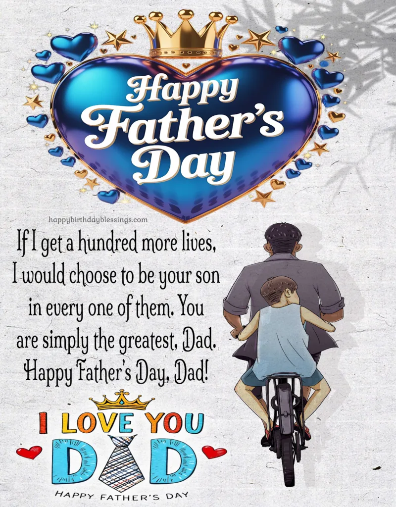 Happy Fathers Day Greeting from Son.