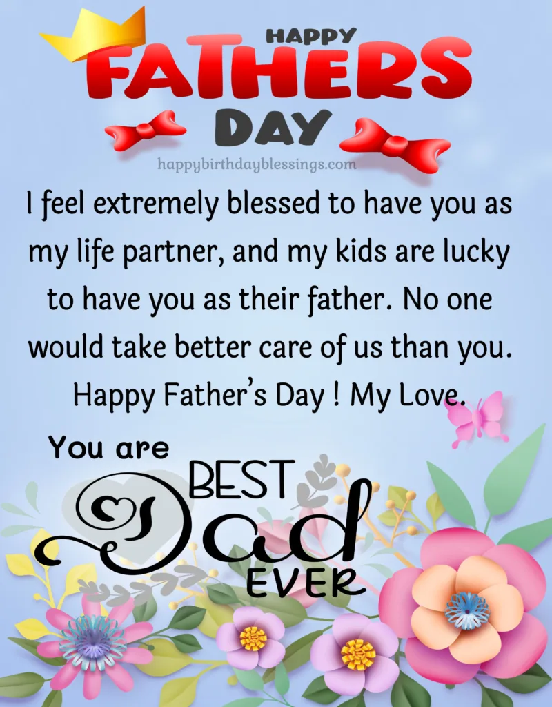 Happy Father's Day wishes from Wife.