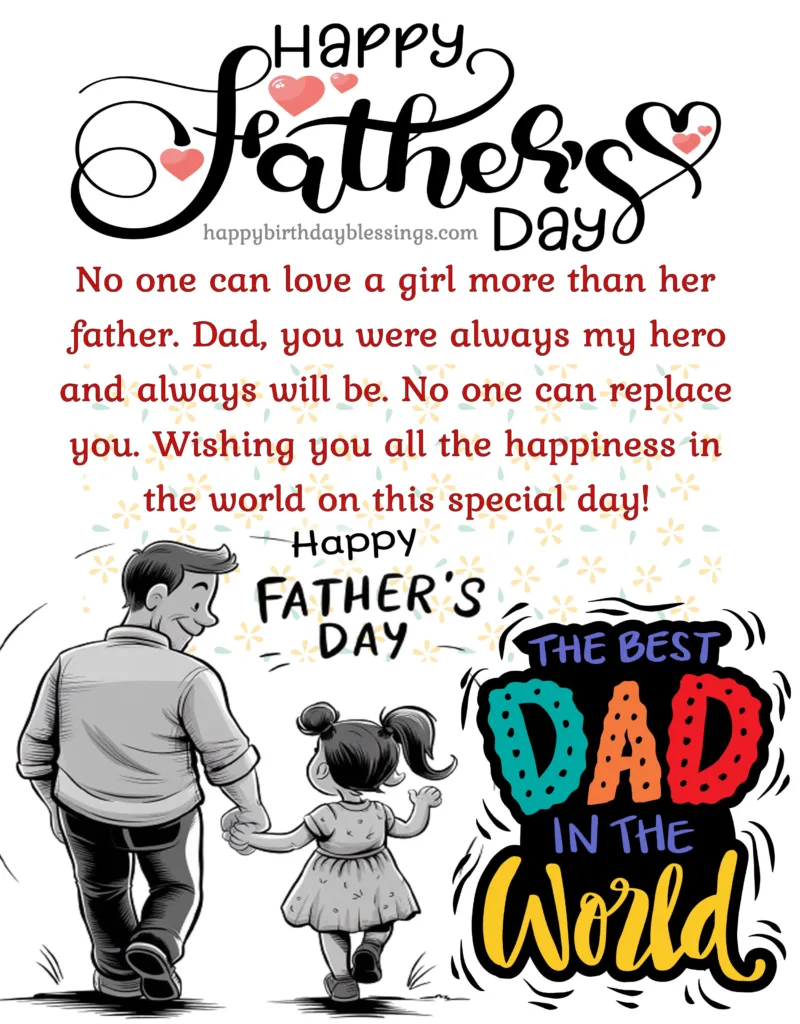 Happy Father's Day wishes from daughter.
