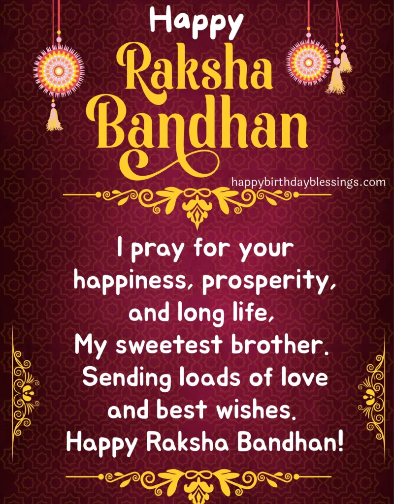 Happy Raksha Bandhan Message with beautiful image.