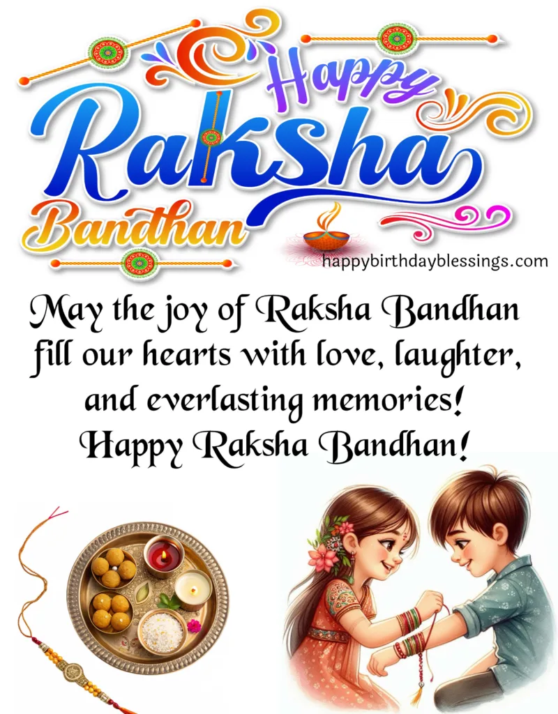 Happy Raksha Bandhan Message with image.