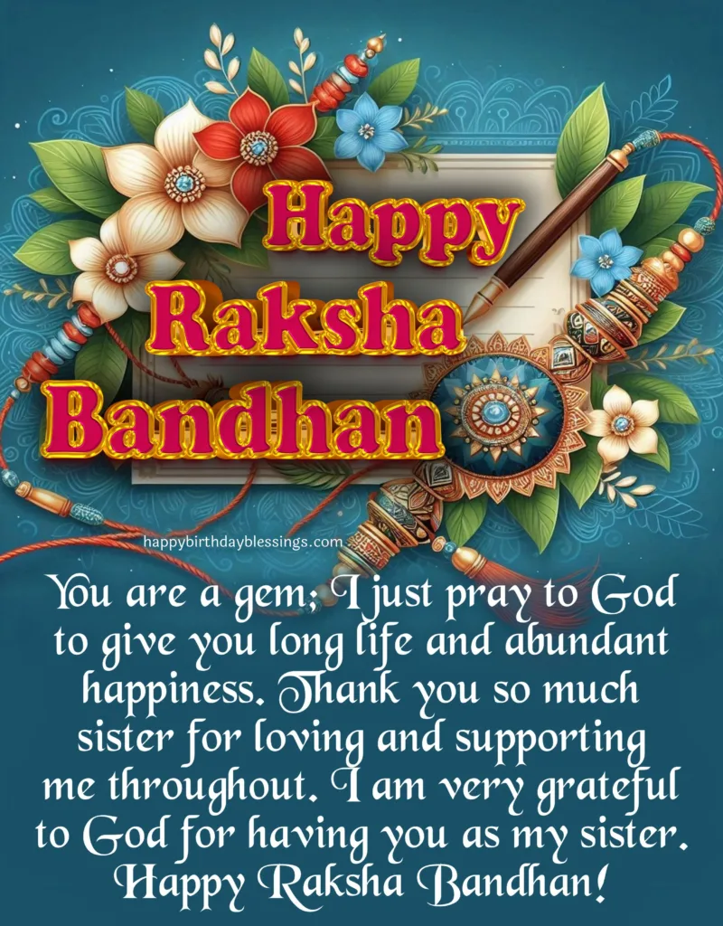 Happy Raksha Bandhan Sister Message.