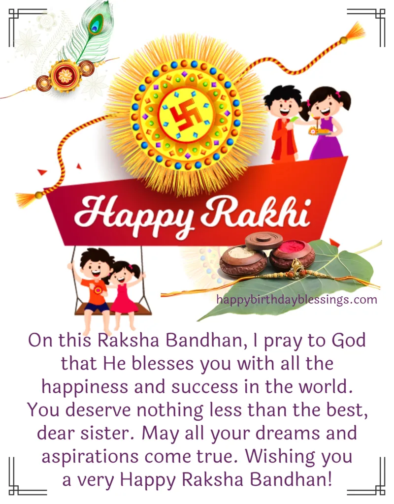 Raksha Bandhan Image with quotes.