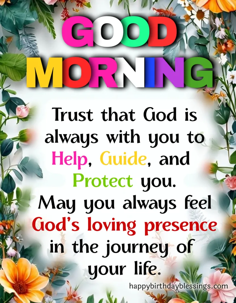 Morning Blessings with image.