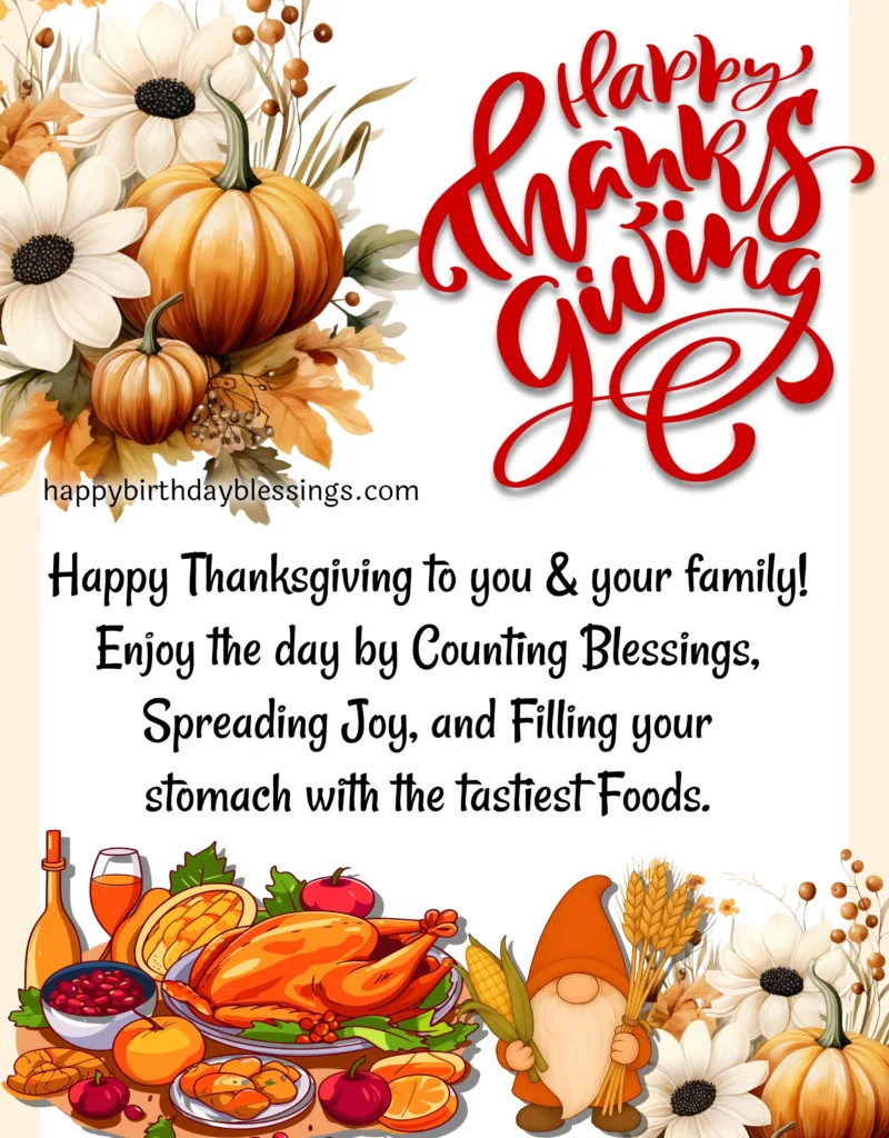 Thanksgiving Day Image with quotes.