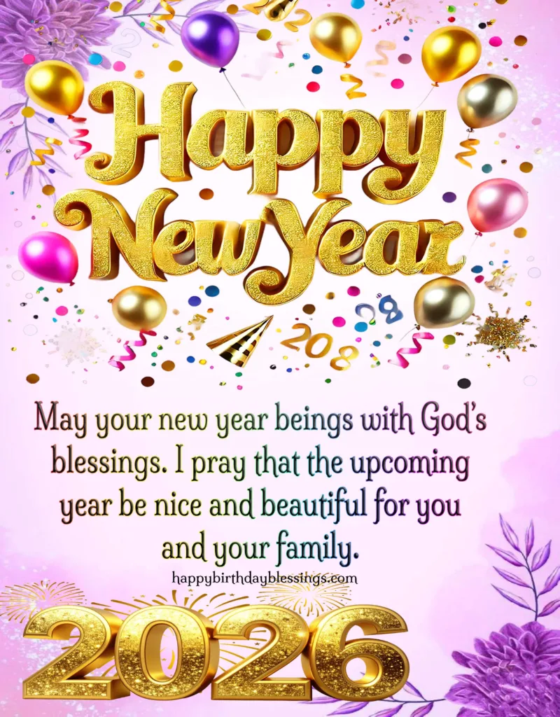 Happy New Year 2026 Blessings image.