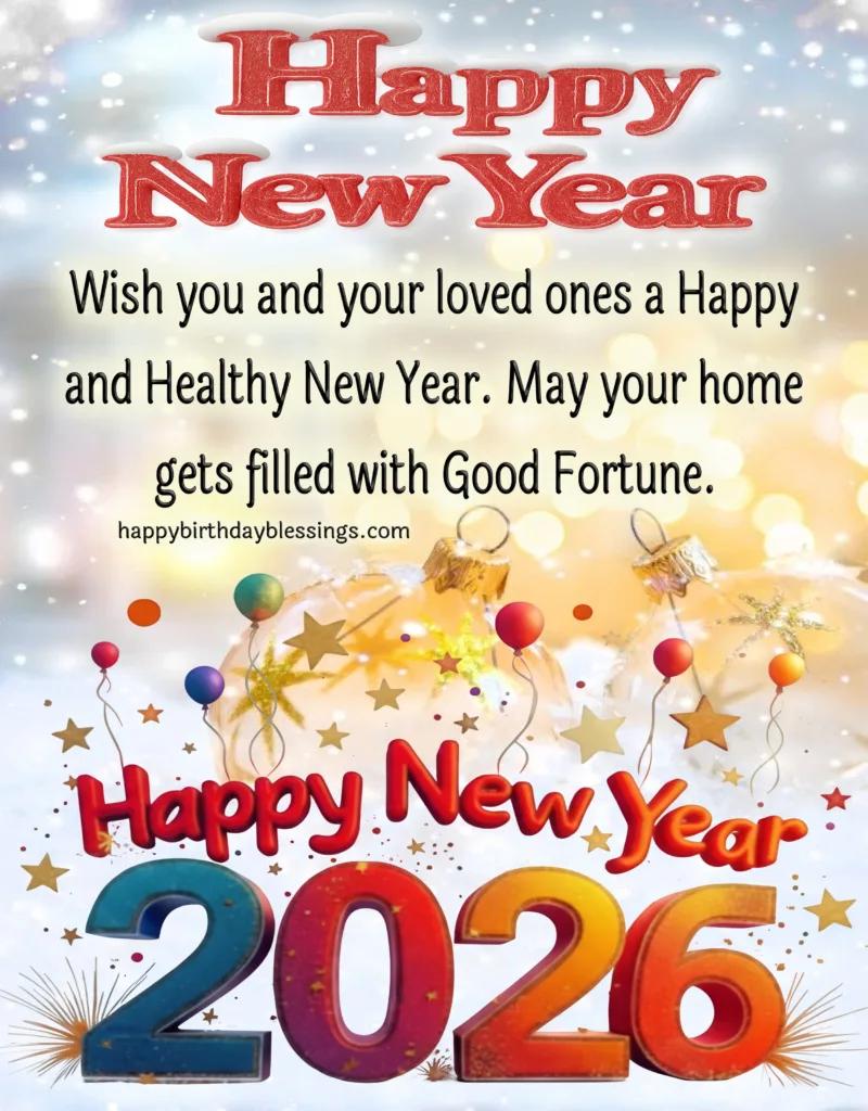 Happy New Year 2026 image.