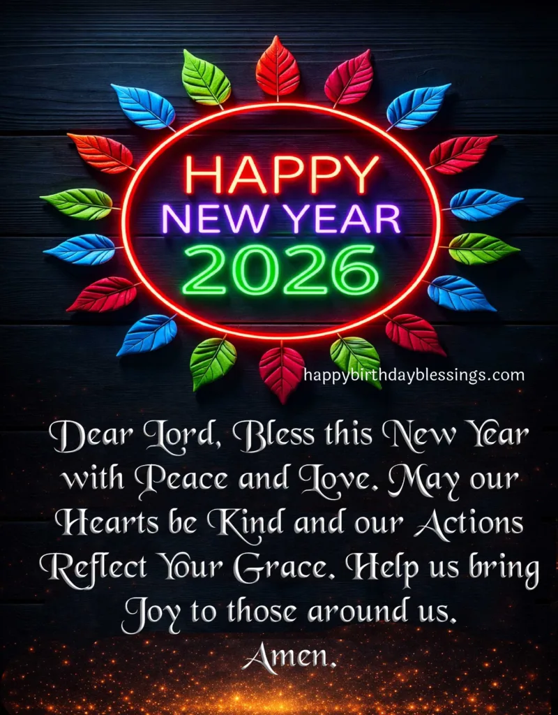 Happy New Year Message with beautiful background.