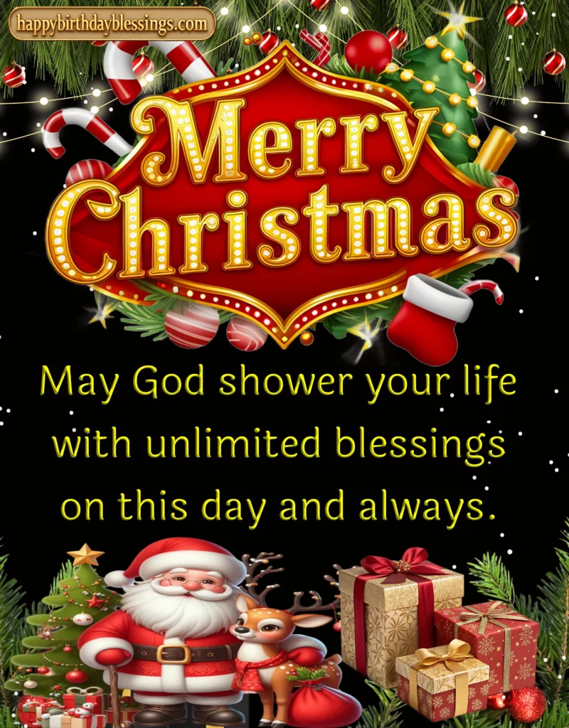 Merry Christmas Blessings image.