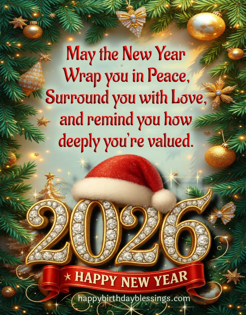 New Year Blessings with beautiful image.