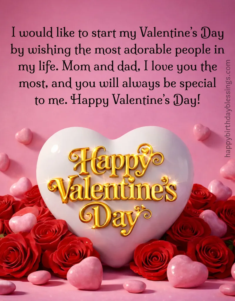 Happy Valentine Mom and Dad Quotes.
