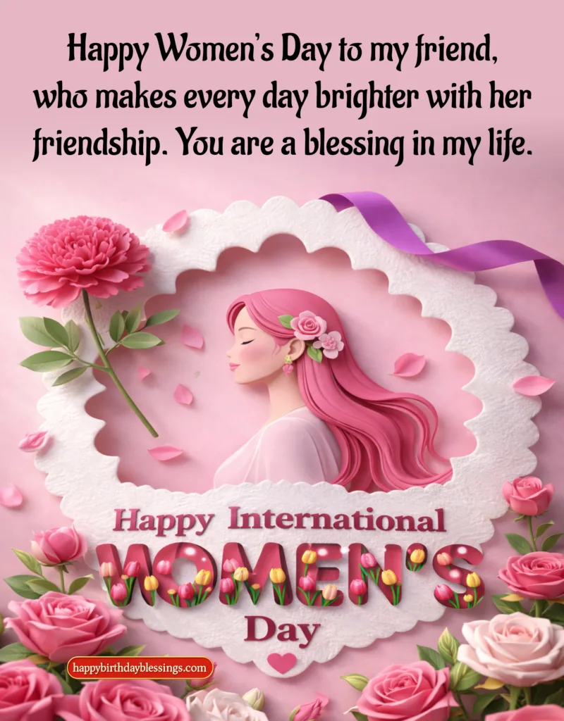 Happy Women's Day greeting for friend