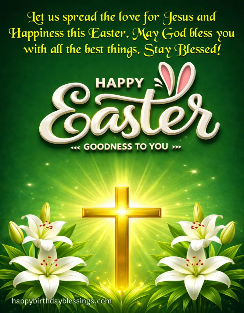 Easter Sunday Message with image.