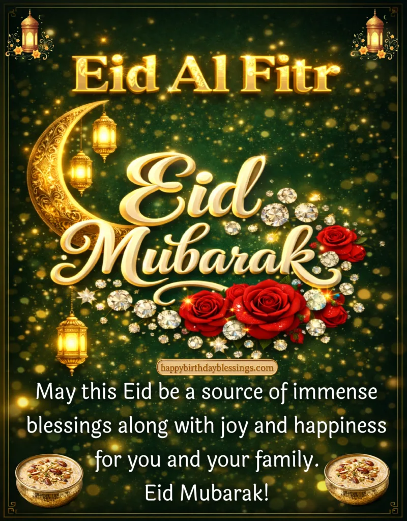 Eid Al Fitr Mubarak quote on beautiful image