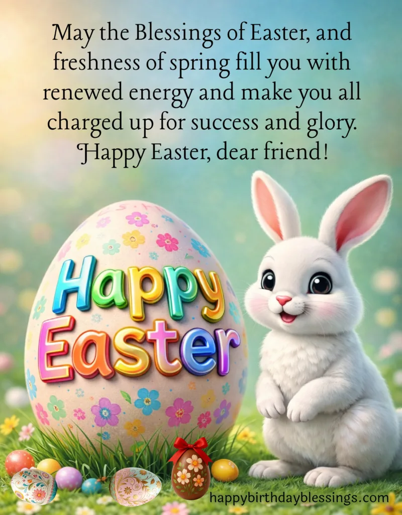 Happy Easter greetings for friends.