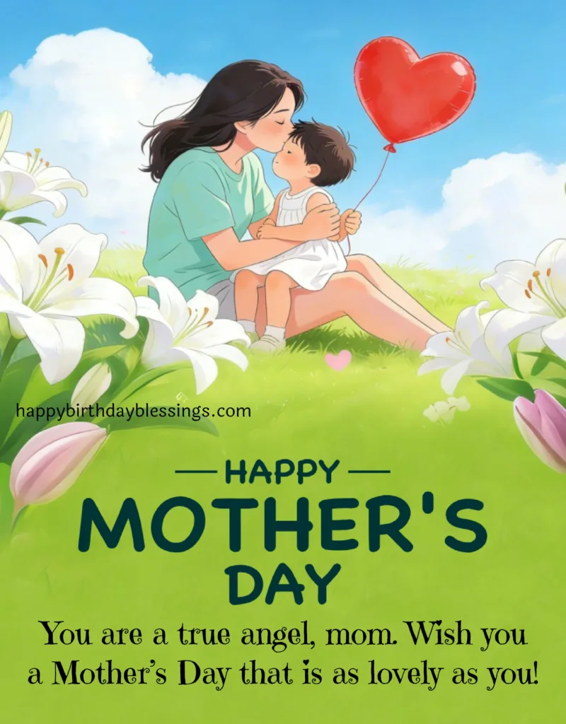 Happy Mother's Day Message with mother and child.