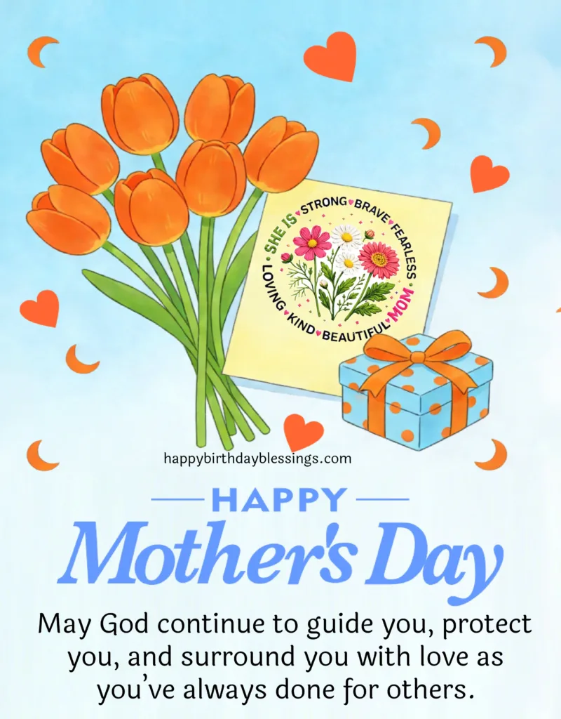 Mother's Day Greetings with Tulips.
