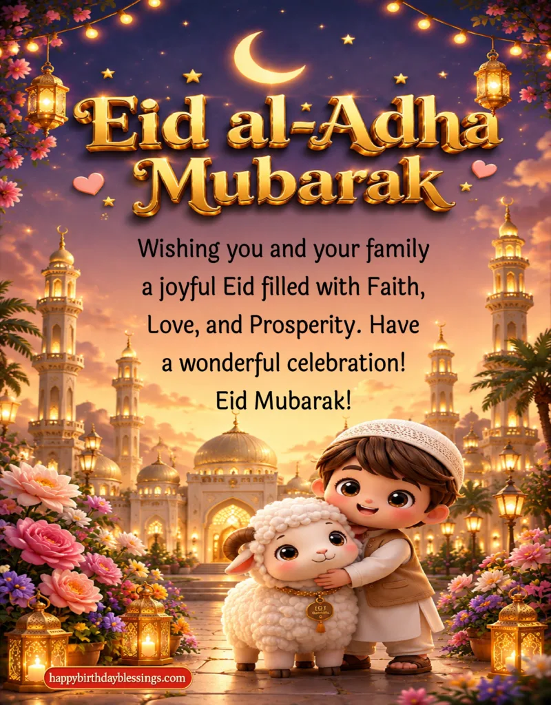 Eid Al Adha Mubarak greeting image.