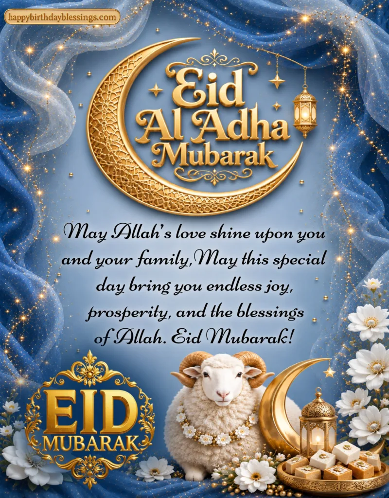 Eid Mubarak greeting for friend.