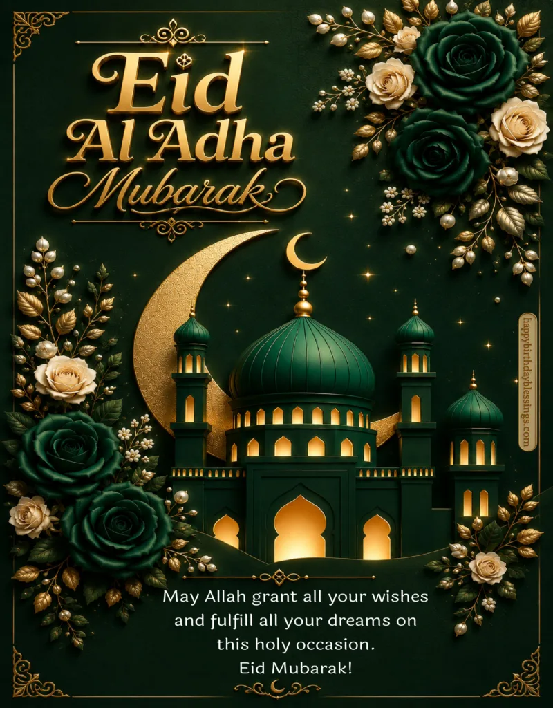 Eid Mubarak wishes greeting for friend.