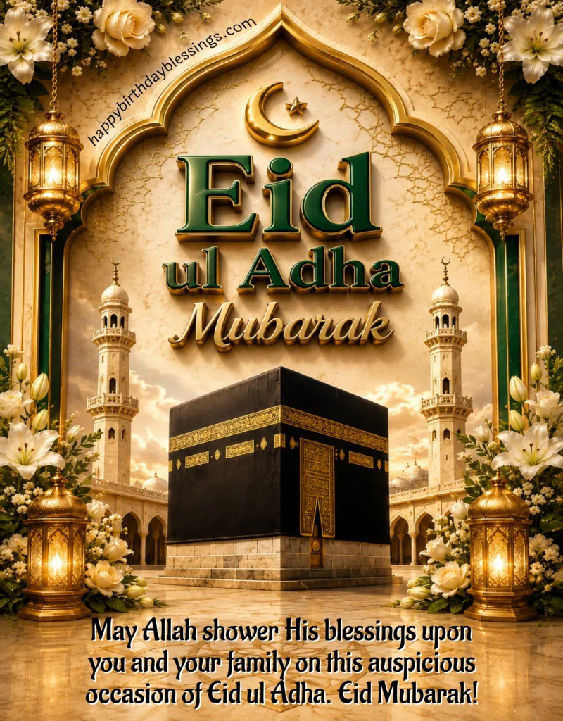 Eid ul Adha Mubarak with Kaaba.