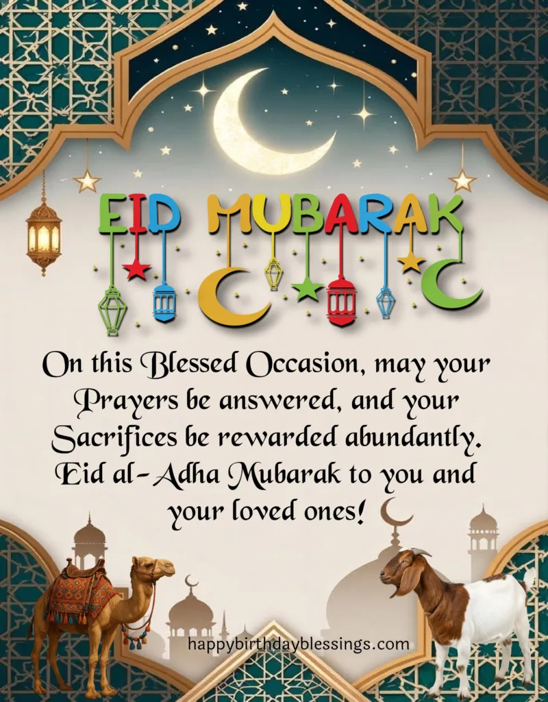 Happy Eid al-Adha greetings.