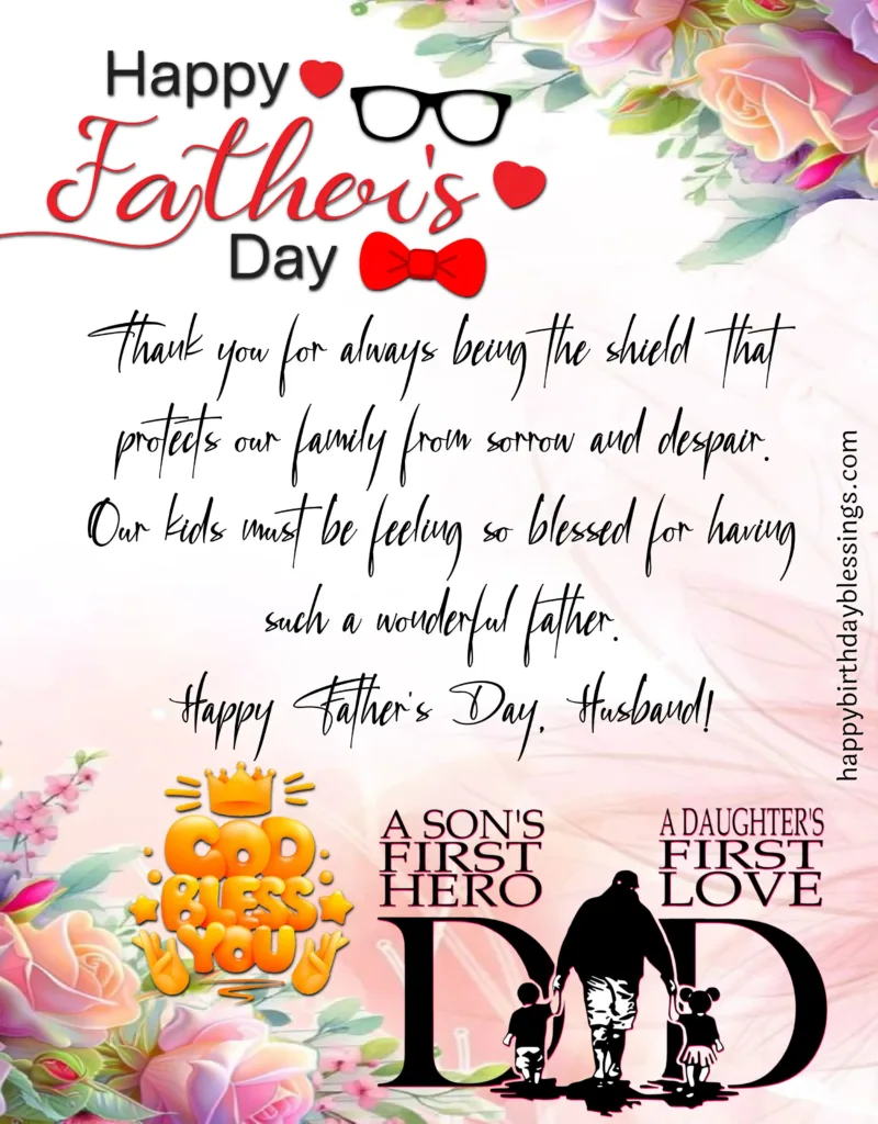 Father's Day Message with image.