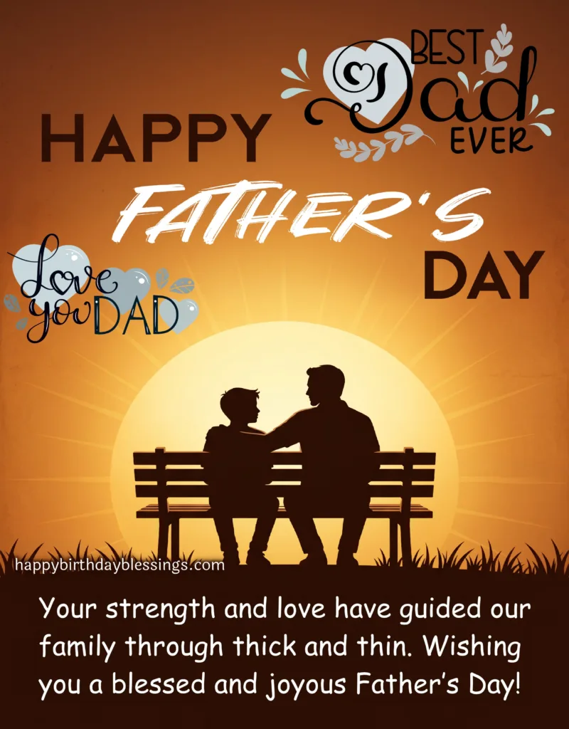 Fathers Day Message with image.