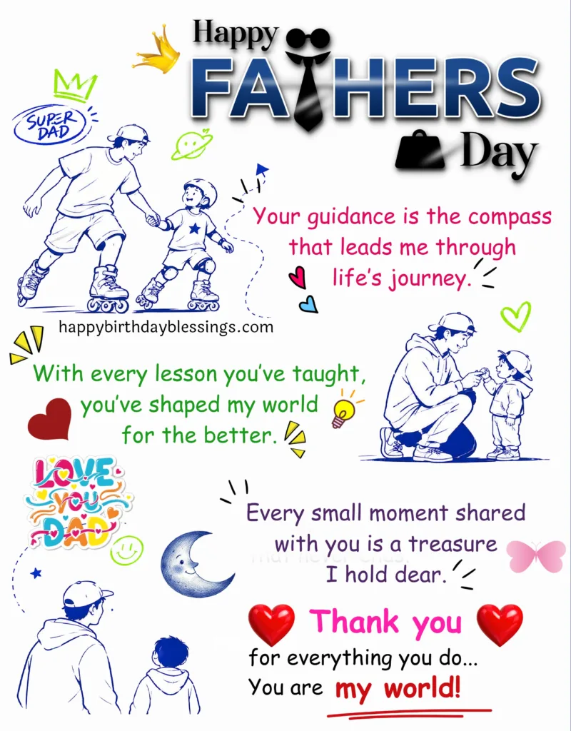 Happy Father's Day image with quotes.